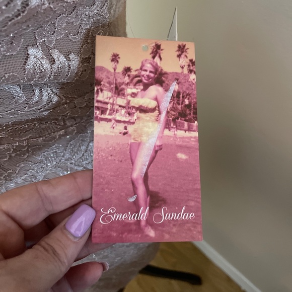 Emerald Sundae Women Spaghetti Strap Mini Body Con Dress color Quartz Size M - Picture 8 of 11